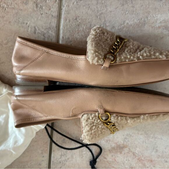 Coach Helena Chain Shearling Loafers fur shoes logo y2k handbag design flats - Picture 3 of 10